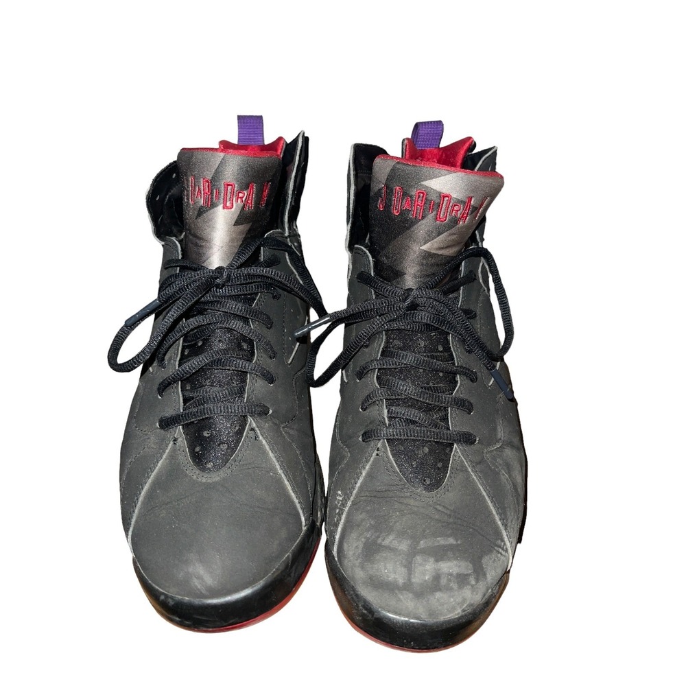 Air Jordan 7 Retro Basketball Shoes Black Red‎ Purple Mens